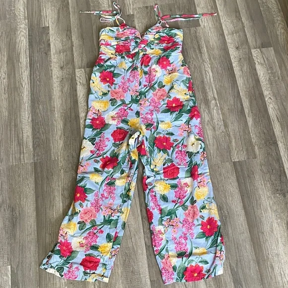 💛 Old Navy Multicolor Floral Jumpsuit Bin J - Picture 2 of 2